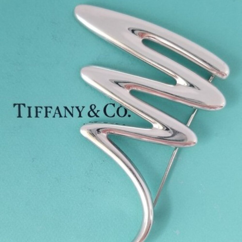 Tiffany & Co Sterling Silver Paloma Picasso Zigzag Scribble Pin Brooch